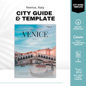 Venice Italy City Guide, Travel Agent Template, Italy Travel Guide