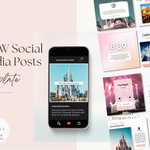 Travel Agent Social Media Posts Travel Agent Templates Etsy
