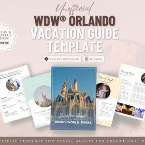 Travel Agent WDW Park Guides for Clients, Travel Agent Template