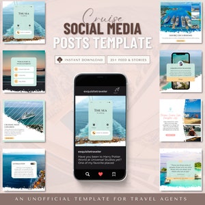 Cruise Travel Agent Social Media Posts, Travel Agent Stories, Travel Agent Template