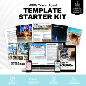 WDW Travel Agent Starter Kit Template Bundle, Travel Agent Templates