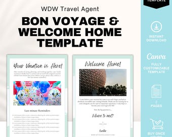 Bon Voyage & Welcome Home Vorlage, Reisebüro Vorlage, Reisebüro E-mails