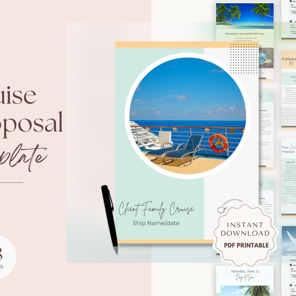 Travel Agent Cruise Proposal Template, Cruise Itinerary Template