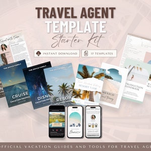 Travel Agent Starter Kit, Travel Agent Templates, Vacation Packing List