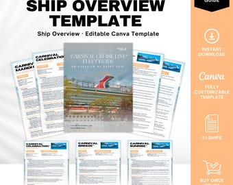 Carnival Cruise Ship Guide, Travel Agent Template