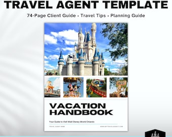 WDW 2026 Vacation Guide Template | Travel Agent Client Handbook | Editable Canva Template