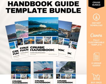 Travel Agent Cruise Line Guide BUNDLE, Travel Agent Canva Templates, Theme Park Guides