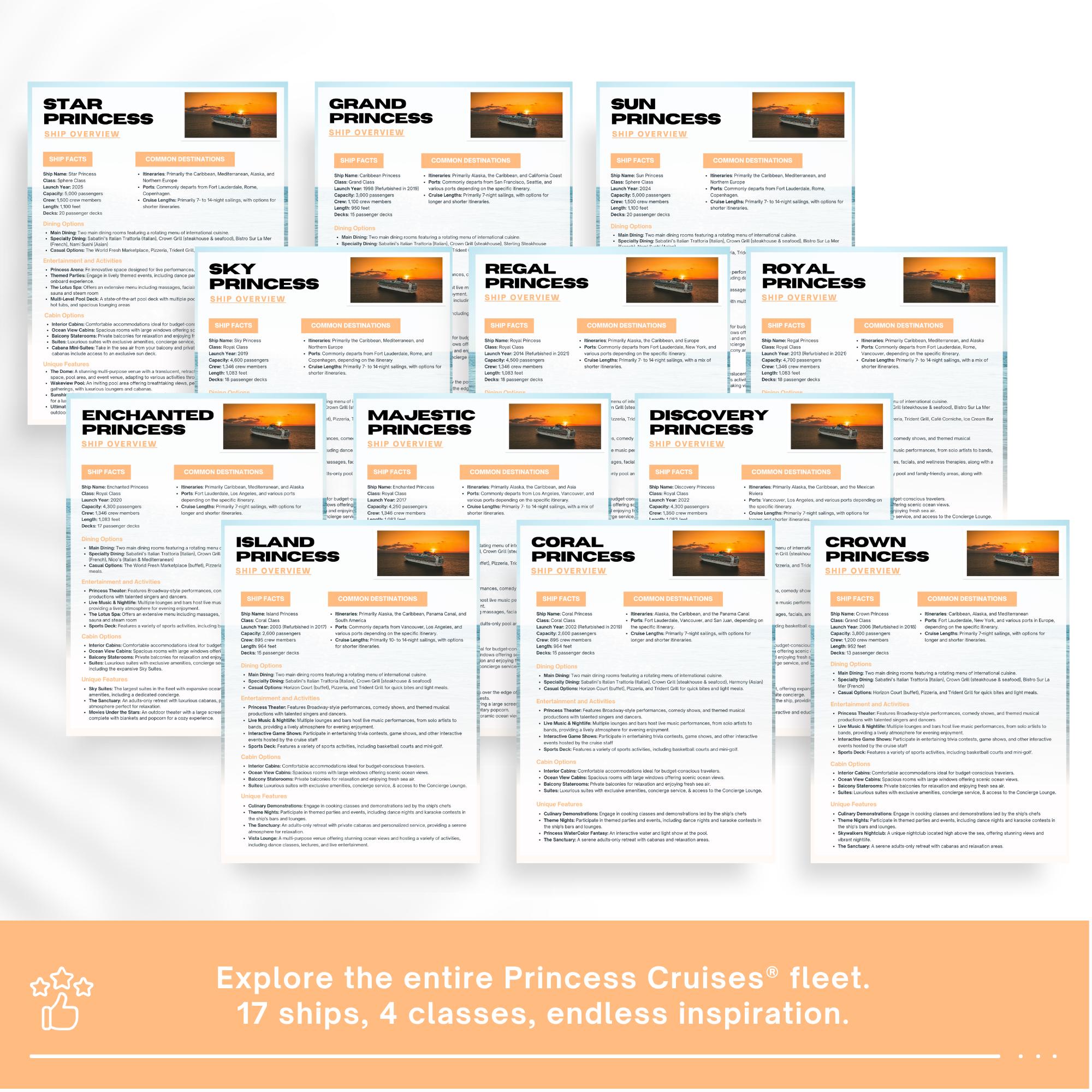 Unofficial Princess Cruises Agent Essentials Template Bundle, Travel ...