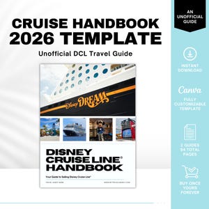 DCL Cruise Line 2026 Handbook, DCL Client Guide, Travel Agent Template
