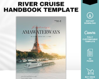 AMA River Cruise Handbook, River Cruise Vacation Guide, Travel Agent Template