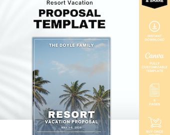 Simple All-Inclusive Resort Proposal Template, Travel Agent Proposal Template