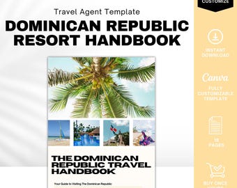 Dominican Republic Resort Handbook Template, Travel Agent Template, Resort Guide