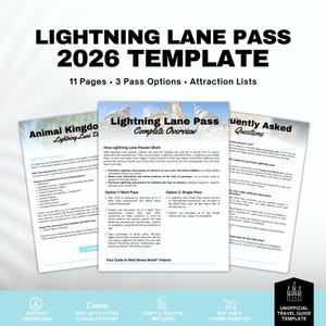 Plantilla de resumen del pase LD de WDW, plantilla para agente de viajes
