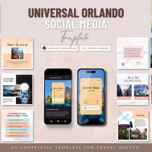 Universal Travel Agent Instagram Posts, Travel Agent Social Media, Travel Agent Stories, Travel Agent Template