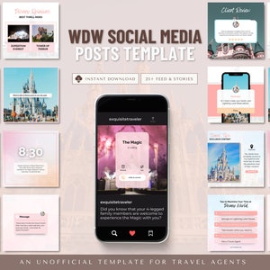 Travel Agent Social Media Posts, Travel Agent Stories, Travel Agent Template