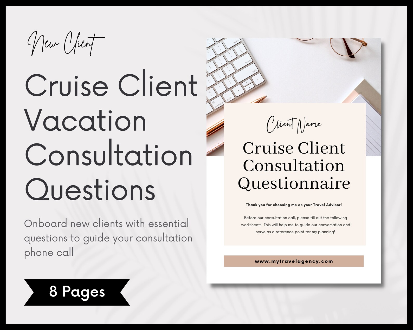 Cruise Client Questionnaire Travel Agent Template Etsy