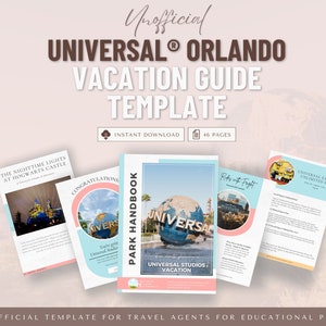 Universal Orlando Park Guides, Travel Agent Template