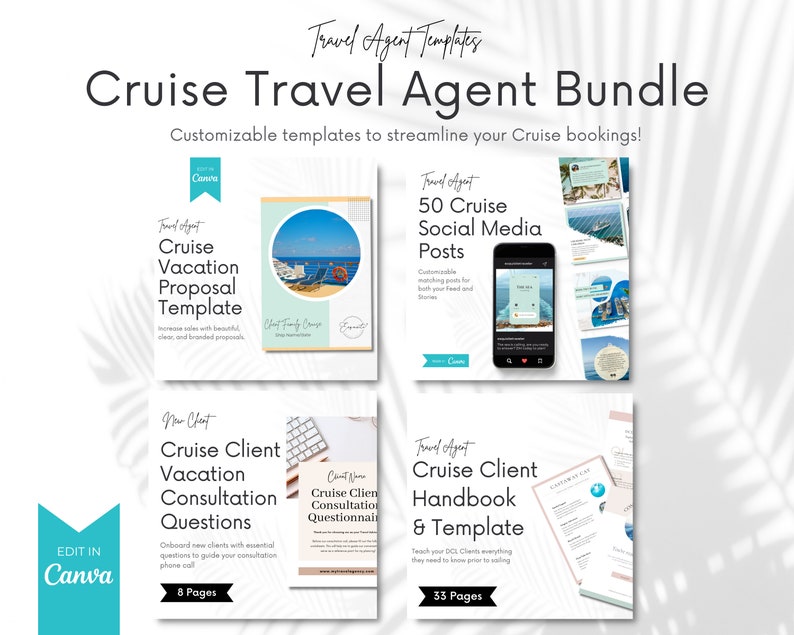Travel Agent Cruise Proposal Template Cruise Itinerary Etsy