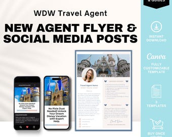 New WDW Travel Agent Flyer and Social Media Posts