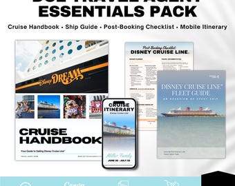 DCL Agent Essentials Template Bundle, Travel Agent Template, DCL Cruise Planner & Handbook