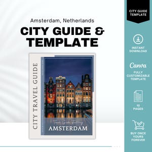 Guia da cidade de Amsterdã, modelo de agente de viagens, guia de viagem de Amsterdã