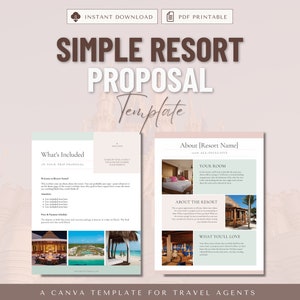 Simple Travel Agent Proposal Template, Travel Agent Itinerary Template