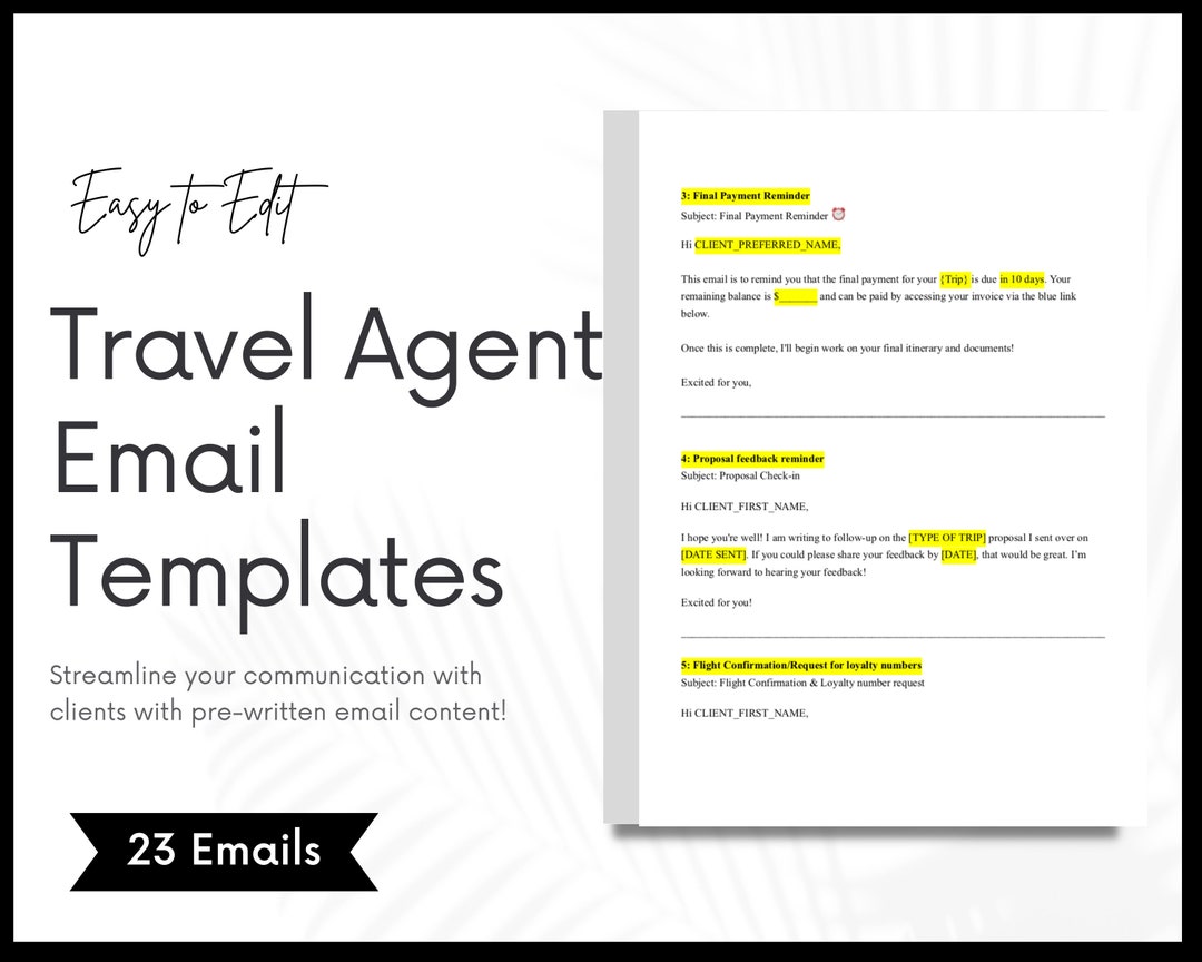 travel agency email id list