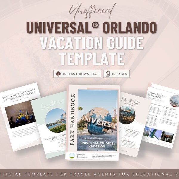 Universal Orlando Park Guides, Travel Agent Template