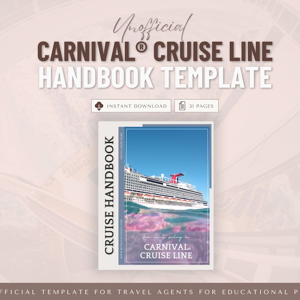 CCL Cruise Planner & Handbook, Travel Agent Template