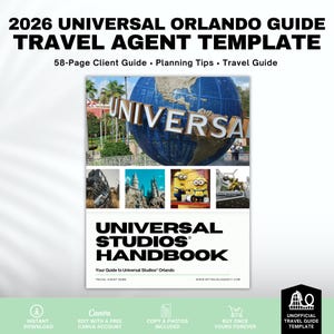 ユニバーサル・オーランド 2026 パークガイド、旅行代理店向けテンプレート
