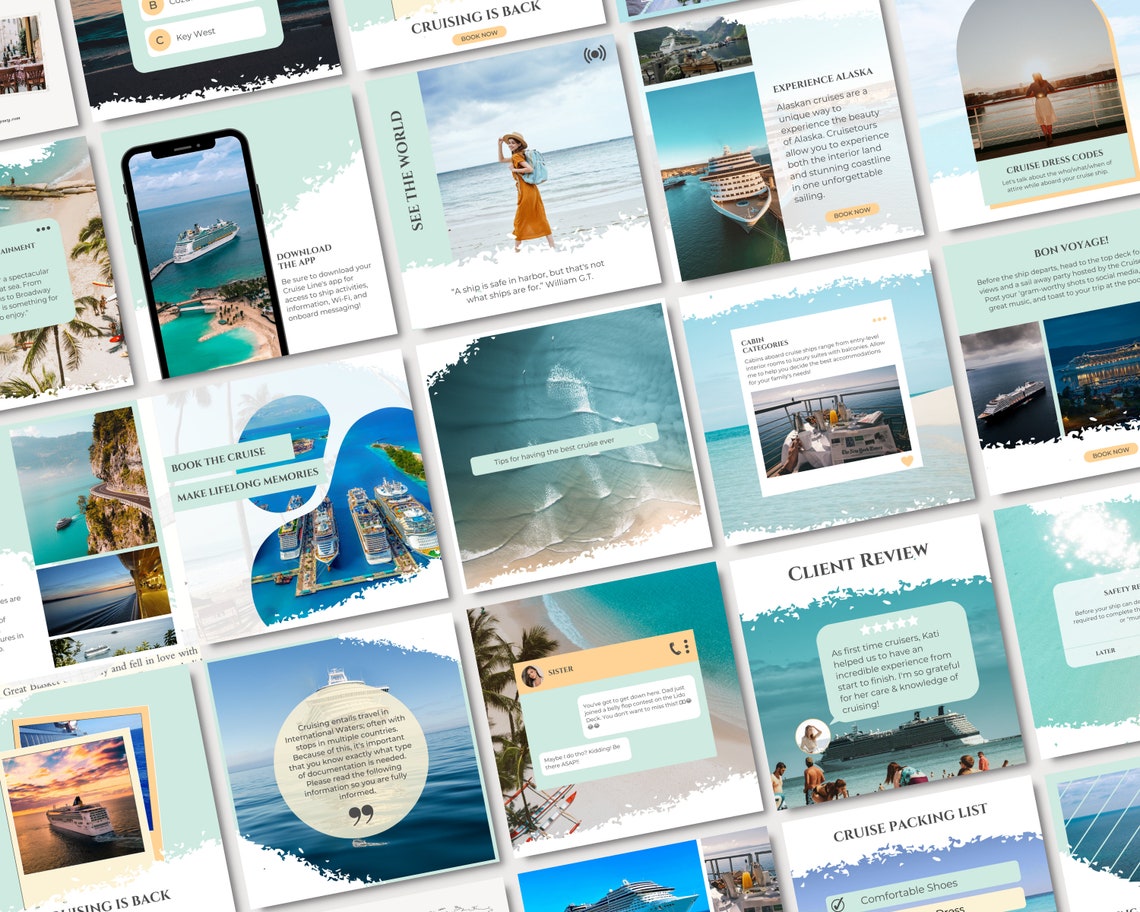 Cruise Travel Agent Social Media Posts Travel Agent Stories - Etsy