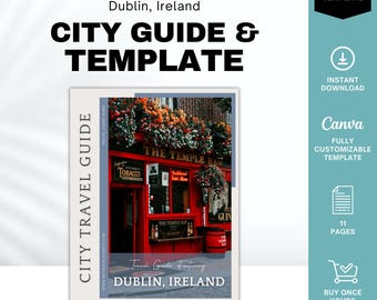 Guía de la ciudad de Dublín, plantilla para agencia de viajes, guía de viaje de Dublín