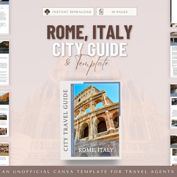 Rome, Italy City Guide, Travel Agent Template, Italy Travel Guide