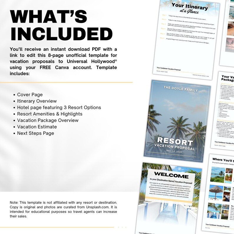 Resort Application Example Simple All-inclusive Resort Proposal Template, Travel Agent Proposal ...