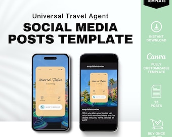 Universal Social Media Posts, Travel Agent Social Media