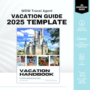 Modello di guida turistica WDW 2025, modello per agente di viaggio