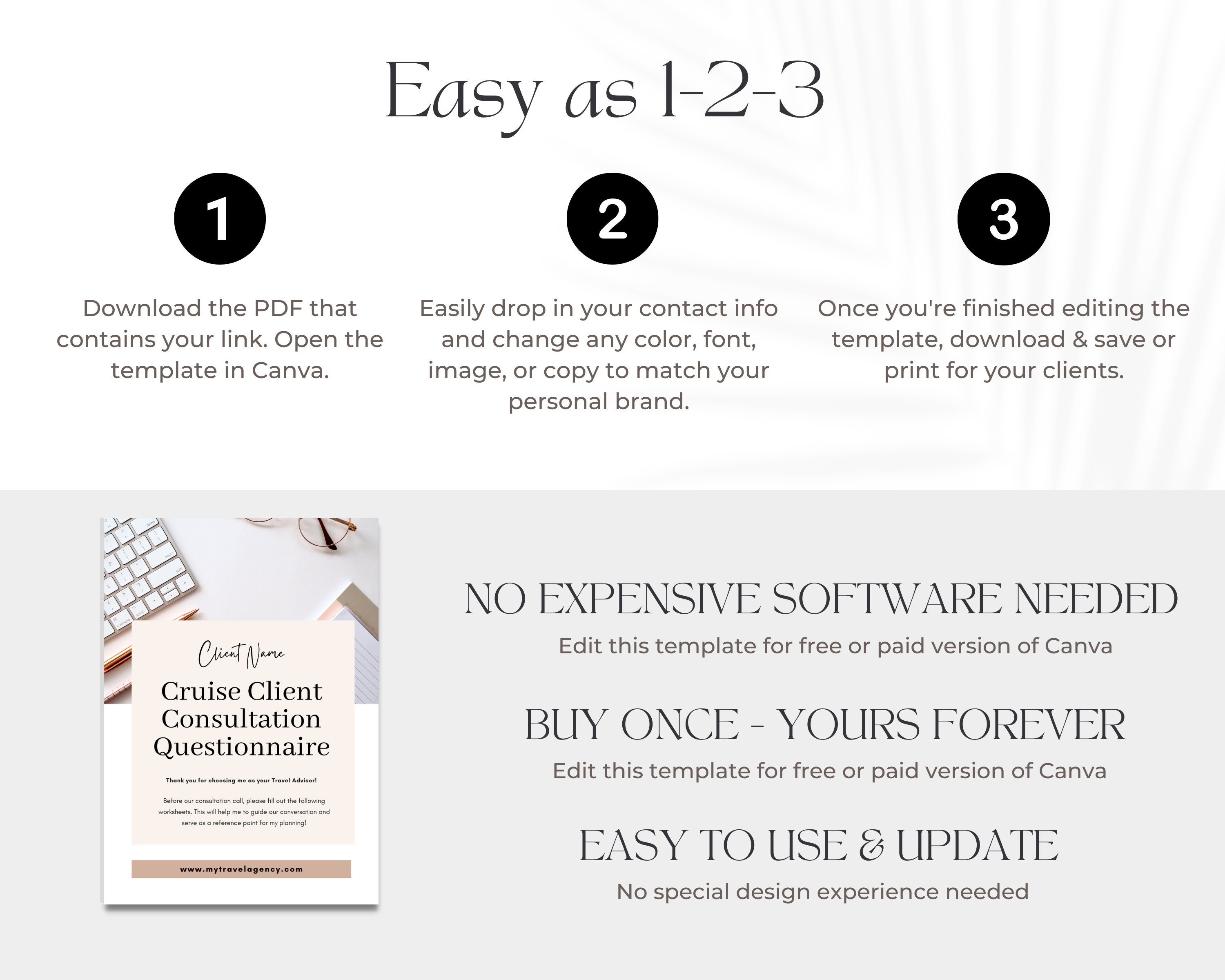 Cruise Client Questionnaire Travel Agent Template Etsy