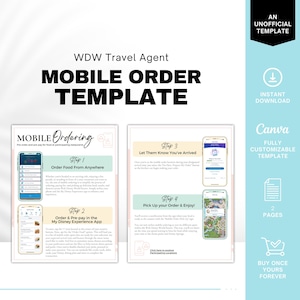 Mobile Order Template, Travel Agent Template