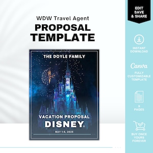 WDW Travel Agent Proposal Template, Travel Agent Itinerary Template