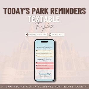 Today's Reminders Template, Travel Agent Template, Travel To-Do List