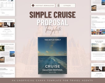 Simple Cruise Proposal Template, Travel Agent Proposal Template