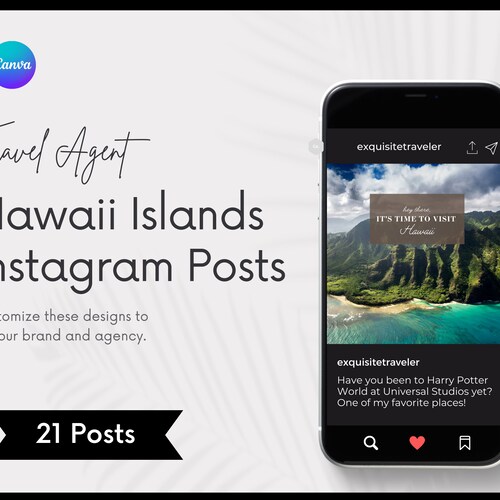 Hawaii Travel Agent Instagram Posts Travel Agent Social Media Etsy