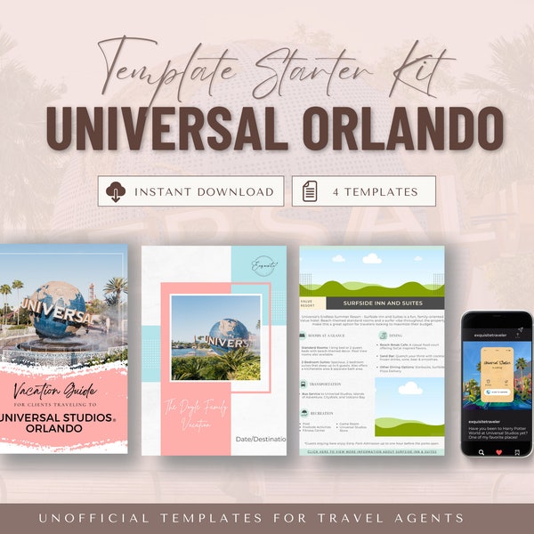 Universal Travel Agent Starter Kit, Universal Template, Universal Studios Shirt
