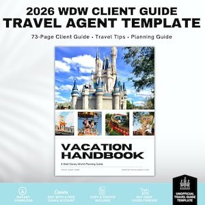 WDW 2026 バケーションガイドテンプレート、旅行代理店テンプレート