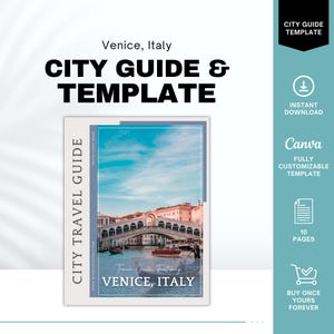 Guia da cidade de Veneza, Itália, modelo de agente de viagens, guia de viagem da Itália