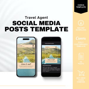 Travel Agent Social Media Posts, Travel Agent Stories, Travel Agent Template