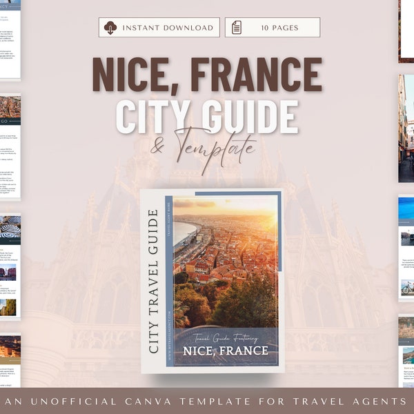 Nice, France City Guide, Travel Agent Template