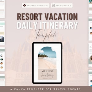 Travel Agent Client Itinerary Template, Travel Itinerary Template