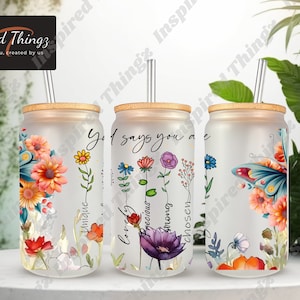 Positive 16oz Wrap, 16oz Glass Can Wrap, God says you are Design, Inspirational Digital design, Affirmation Design, wrap.