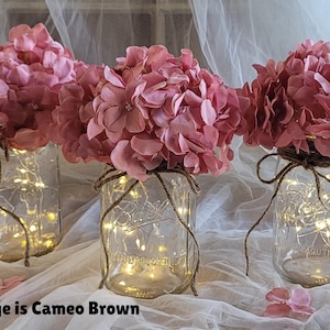 Sets of Lighted Mason Jar Centerpieces, Wedding Centerpieces, Event Centerpieces, Mason jars with lights, Wedding Décor, Farmhouse Wedding